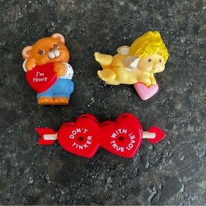 3 Vintage Hallmark Valentines Day Pins